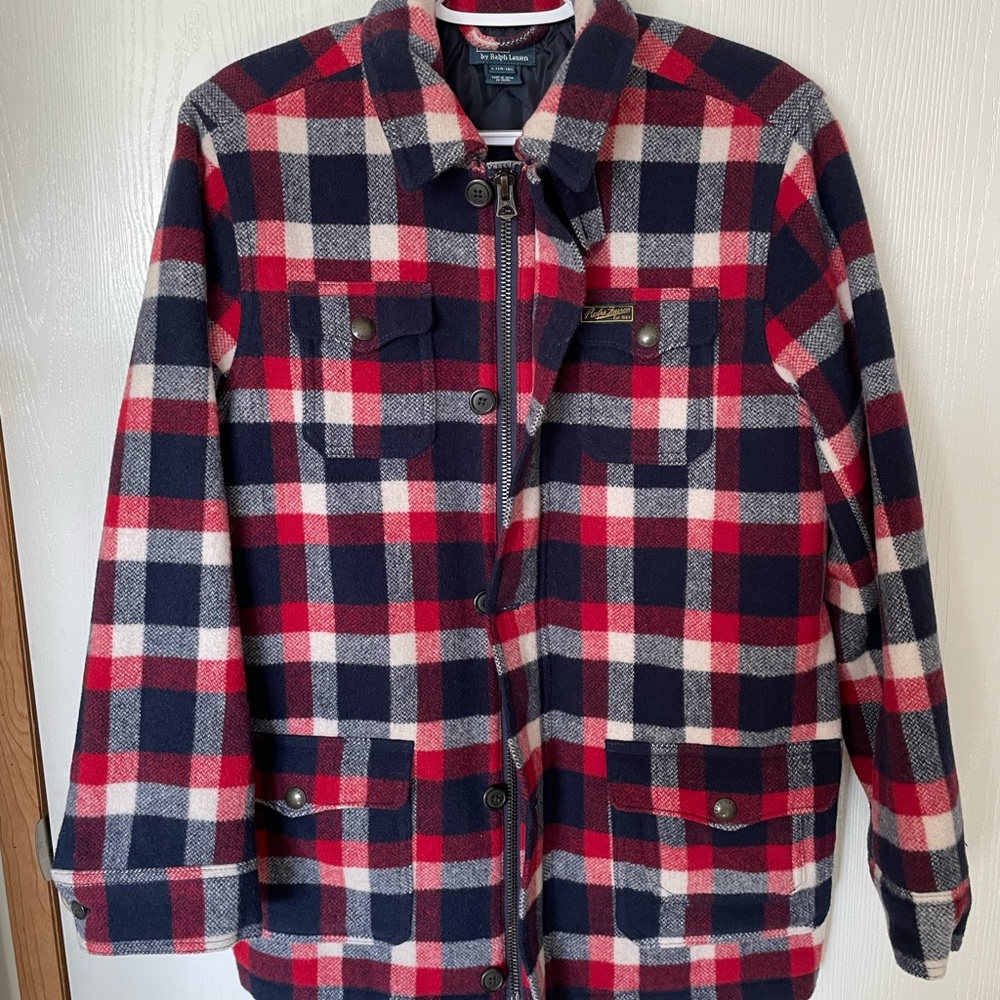 Polo Ralph Lauren Plaid Wool Coat Boys SZ Large(14-16) OR Women’s SZ XS